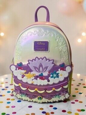 DISNEY LOUNGEFLY Aladdin Jasmine Celebration Cake Mini Backpack NWT Rare